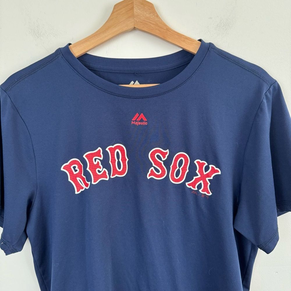 Majestic Boston Red Sox Cool Base Shirt Youth XL MLB Performance Tee Blue - Picture 3 of 5